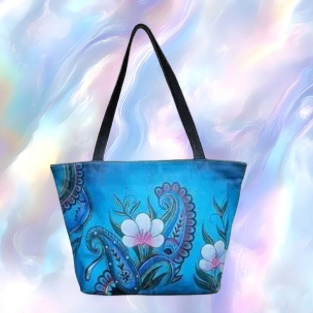 Anuschka Leather Tote Bag. EUC. - Picture 2 of 4